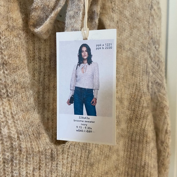 NWT Heartloom Womens Size XS Broome Sweater Cozy Ivory - Picture 6 of 6